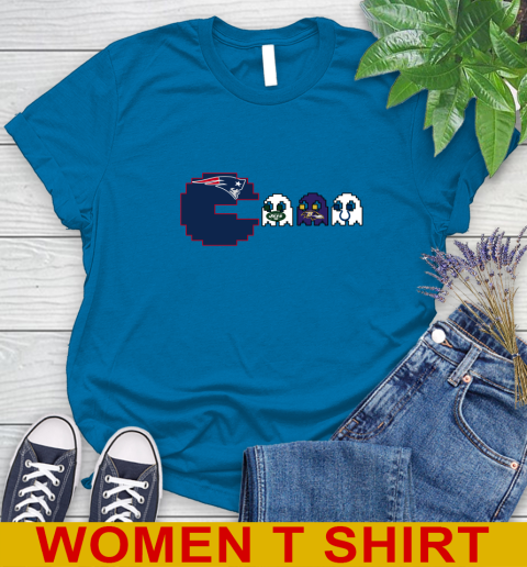 New England Patriots NFL Football Pac Man Champion Women's T-Shirt 7