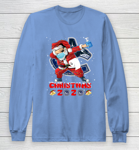Vancouver Canucks Funny Santa Claus Dabbing Christmas 2020 NHL Long Sleeve T-Shirt 8