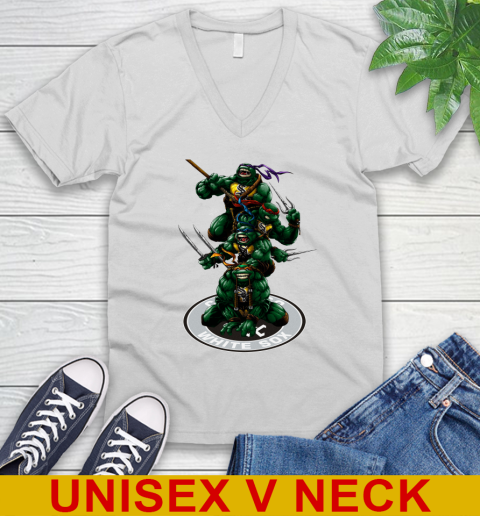 MLB Baseball Chicago White Sox Teenage Mutant Ninja Turtles Shirt V-Neck T-Shirt