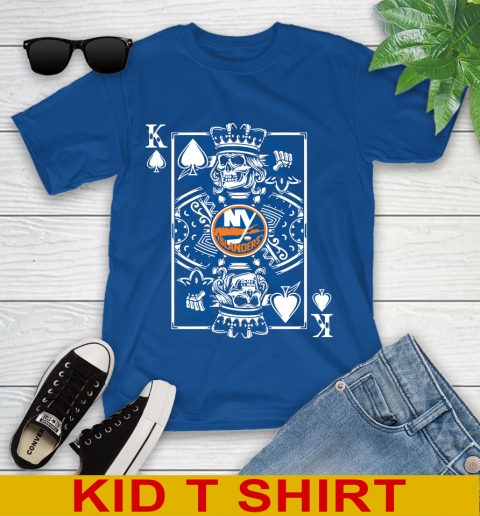 New York Islanders NHL Hockey The King Of Spades Death Cards Shirt Youth T-Shirt 10