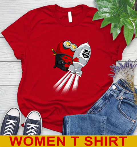 NHL Hockey Los Angeles Kings Deadpool Minion Marvel Shirt Women's T-Shirt 11