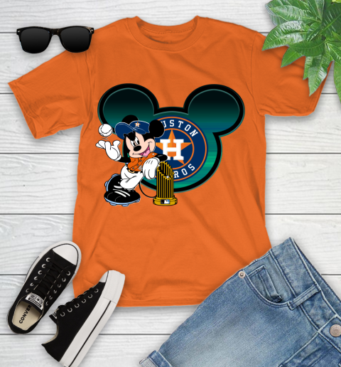 MLB Houston Astros The Commissioner's Trophy Mickey Mouse Disney Youth T-Shirt 7