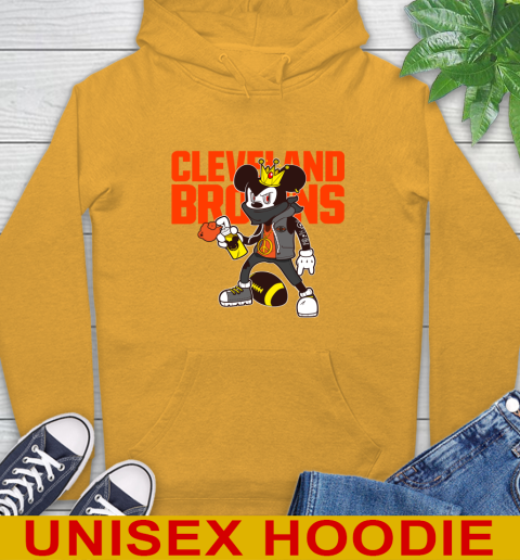 Cleveland Browns NFL Football Mickey Peace Sign Sports Hoodie 3