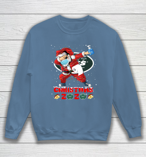New York Jets Funny Santa Claus Dabbing Christmas 2020 NFL Sweatshirt 6