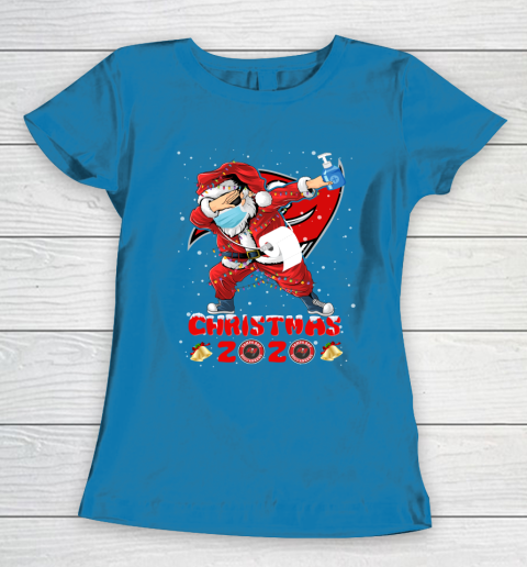 Tampa Bay Buccaneers Funny Santa Claus Dabbing Christmas 2020 NFL Women's T-Shirt 6