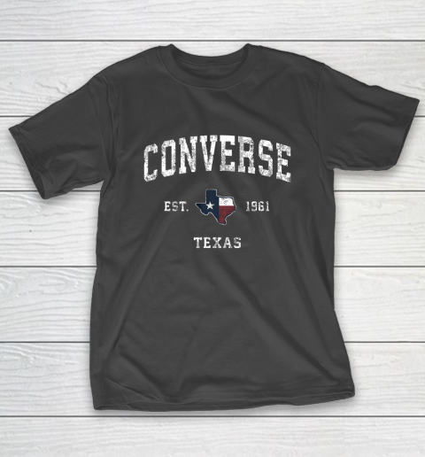 Converse Texas TX Vintage State Flag Sports Design T-Shirt