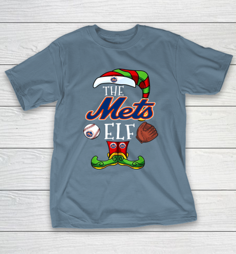 New York Mets Christmas ELF Funny MLB T-Shirt 6