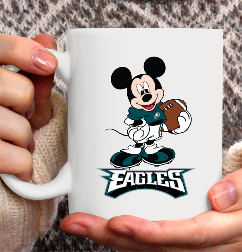 NFL Football Philadelphia Eagles Cheerful Mickey Mouse Shirt Ceramic Mug 15oz 2