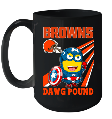 NFL Football Cleveland Browns Captain America Marvel Avengers Minion Shirt Ceramic Mug 15oz