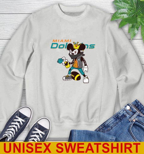 Miami Dolphins NFL Football Mickey Peace Sign Sports Sweatshirt 5