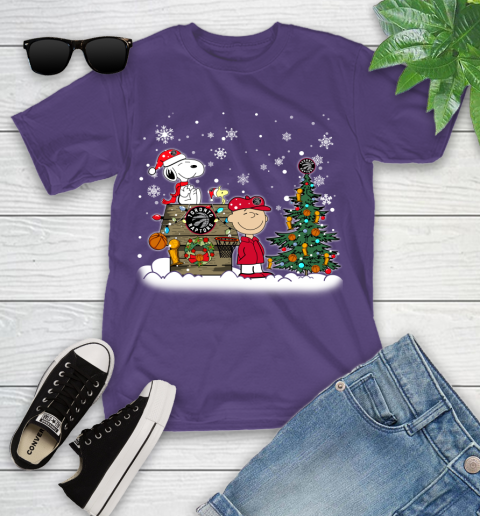 Toronto Raptors NBA Basketball Christmas The Peanuts Movie Snoopy Championship Youth T-Shirt 3