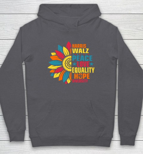 Equality Hope Diversity Kamala Harris Waltz Peace Love Hoodie 4