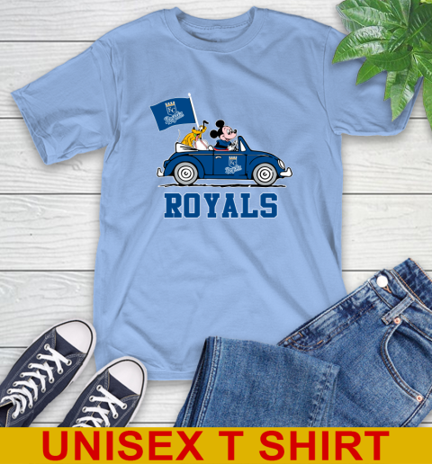 MLB Baseball Kansas City Royals Pluto Mickey Driving Disney Shirt T-Shirt 11