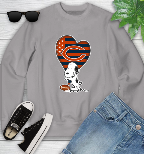 Chicago Bears NFL Football The Peanuts Movie Adorable Snoopy Youth Sweatshirt 4