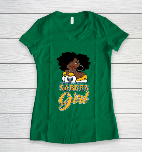 Buffalo Sabres Girl NHL Women's V-Neck T-Shirt 5