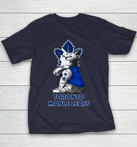 NHL My Cat Loves Toronto Maple Leafs Hockey Youth T-Shirt 2