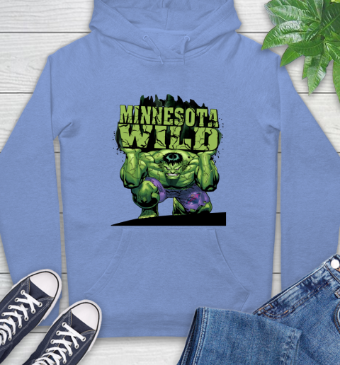 Minnesota Wild NHL Hockey Incredible Hulk Marvel Avengers Sports Hoodie - Image 12