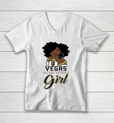 Vegas Golden Knights Girl NHL V-Neck T-Shirt 2