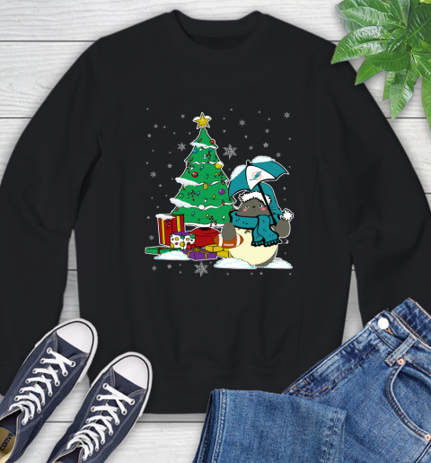 Miami Dolphins NFL Football Cute Tonari No Totoro Christmas Sports Sweatshirt