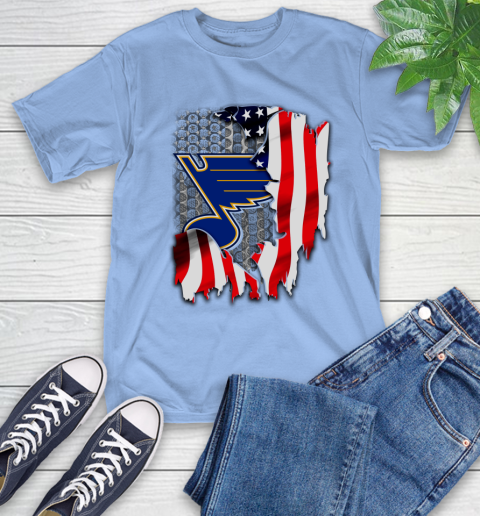 St Louis Blues American Flag 