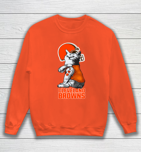 NFL Football My Cat Loves Cleveland Browns Sweatshirt 3
