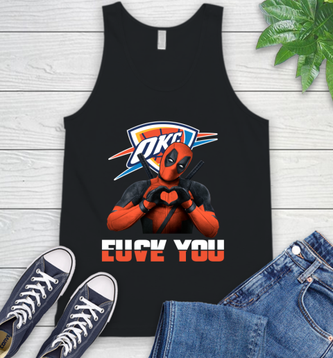 NBA Oklahoma City Thunder Deadpool Love You Fuck You Basketball Sports Tank Top