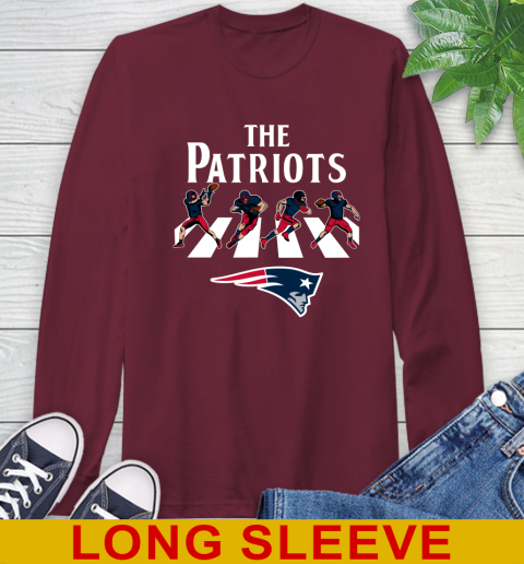 NFL Football New England Patriots The Beatles Rock Band Shirt Long Sleeve T-Shirt 7