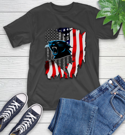 Carolina Panthers NFL Football American Flag T-Shirt