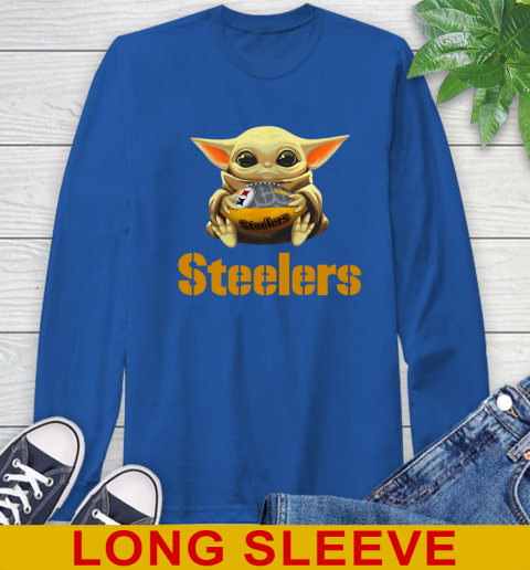 NFL Football Pittsburgh Steelers Baby Yoda Star Wars Shirt Long Sleeve T-Shirt 10 NFL Football Pittsburgh Steelers Baby Yoda Star Wars Shirt Long Sleeve T-Shirt - Image 10