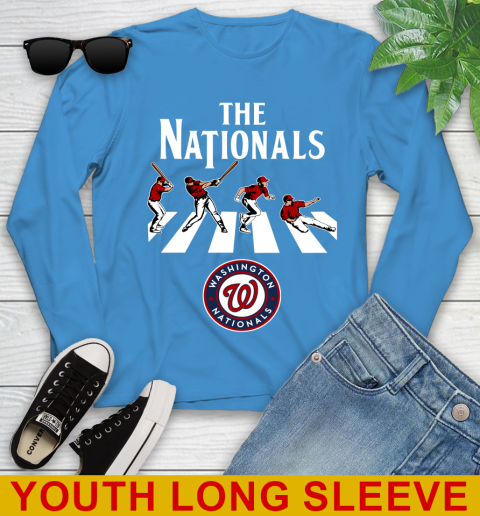 MLB Baseball Washington Nationals The Beatles Rock Band Shirt Youth Long Sleeve 8
