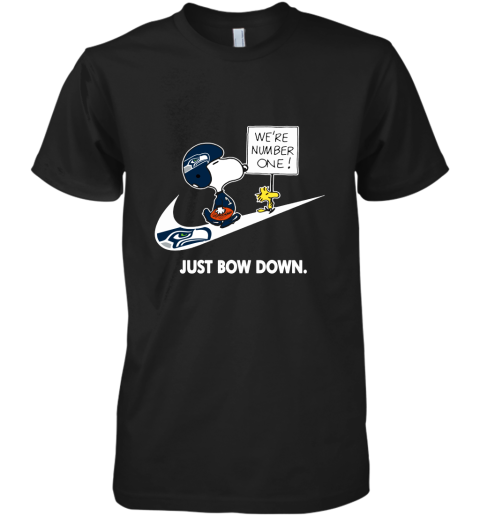 Seattle Seahawks Are Number One – Just Bow Down Snoopy Premium Men's T-Shirt