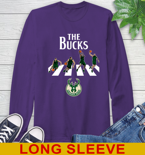 NBA Basketball Milwaukee Bucks The Beatles Rock Band Shirt Long Sleeve T-Shirt 5