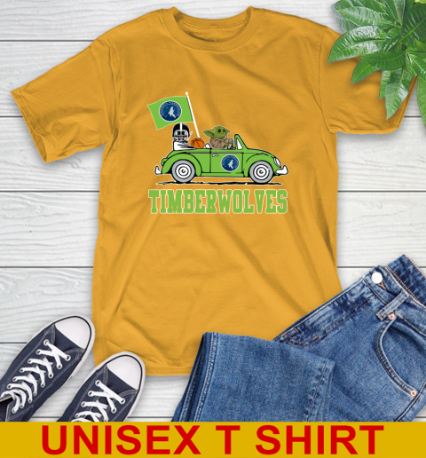 NBA Basketball Minnesota Timberwolves Darth Vader Baby Yoda Driving Star Wars Shirt T-Shirt 3