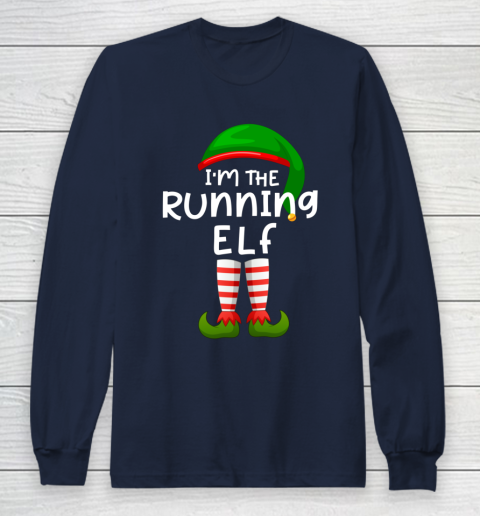 I m The Running Elf Funny Elf Family Matching Christmas Long Sleeve T-Shirt 2
