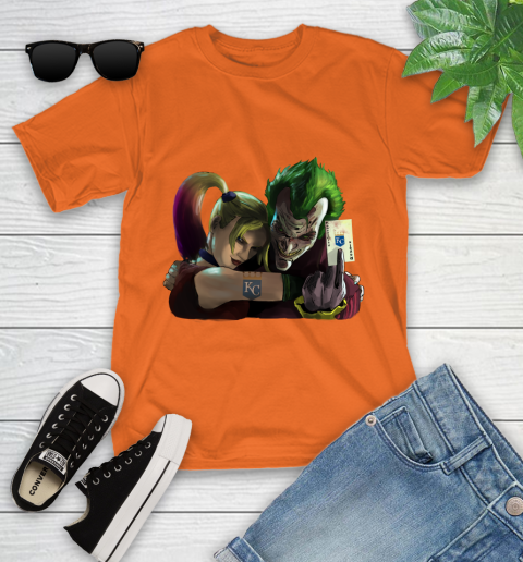 Kansas City Royals MLB Baseball Joker Harley Quinn Suicide Squad Youth T-Shirt 8 Kansas City Royals MLB Baseball Joker Harley Quinn Suicide Squad Youth T-Shirt - Image 8