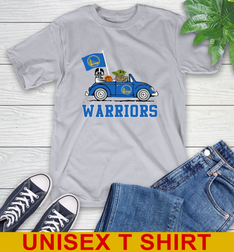 NBA Basketball Golden State Warriors Darth Vader Baby Yoda Driving Star Wars Shirt T-Shirt 6