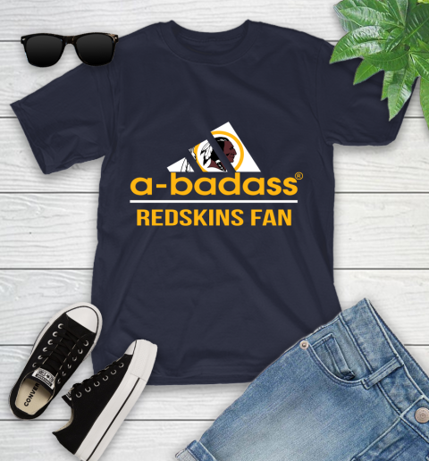 Washington Redskins NFL Football A Badass Adidas Adoring Fan Sports Youth T-Shirt 2