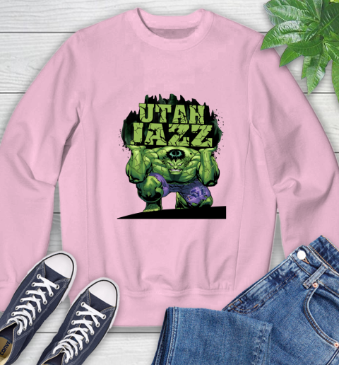 Utah Jazz NBA Basketball Incredible Hulk Marvel Avengers Sports Sweatshirt 9