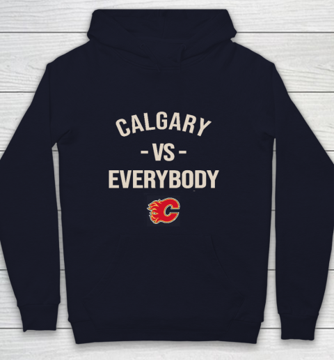 Calgary Flames Vs Everybody Youth Hoodie 2