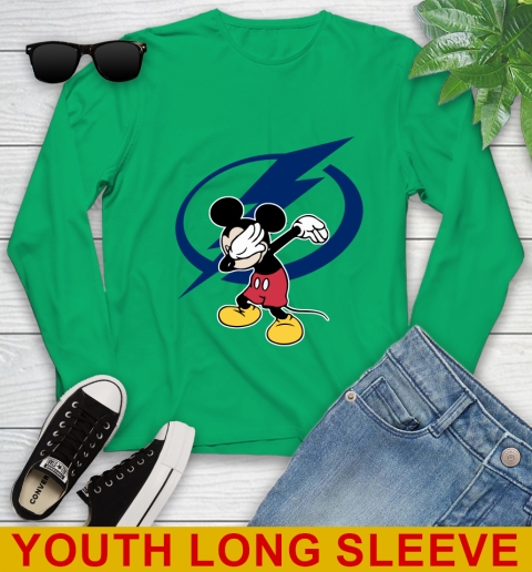 Tampa Bay Lightning NHL Hockey Dabbing Mickey Disney Sports Youth Long Sleeve 7
