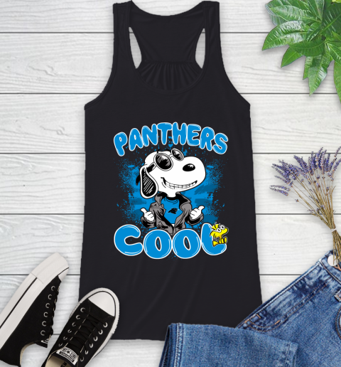 NFL Football Carolina Panthers Cool Snoopy Shirt Racerback Tank