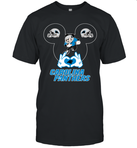 I Love The Panthers Mickey Mouse Carolina Panthers Unisex Jersey Tee