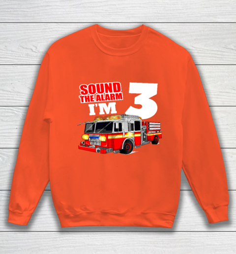 Kids Fire Truck 3rd Birthday T Shirt Boy Firefighter 3 Years Old Sweatshirt 3