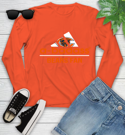 Chicago Bears NFL Football A Badass Adidas Adoring Fan Sports Youth Long Sleeve 3