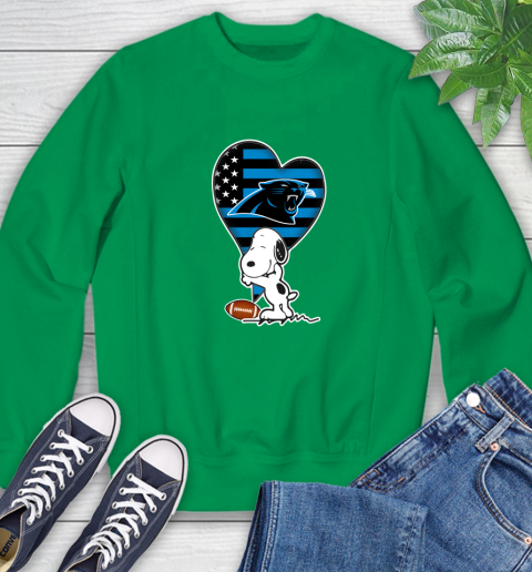 Carolina Panthers NFL Football The Peanuts Movie Adorable Snoopy Sweatshirt 6