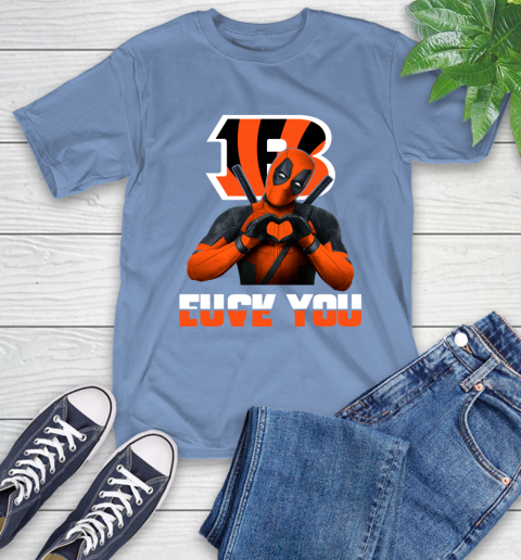 NHL Cincinnati Bengals Deadpool Love You Fuck You Football Sports T-Shirt 12