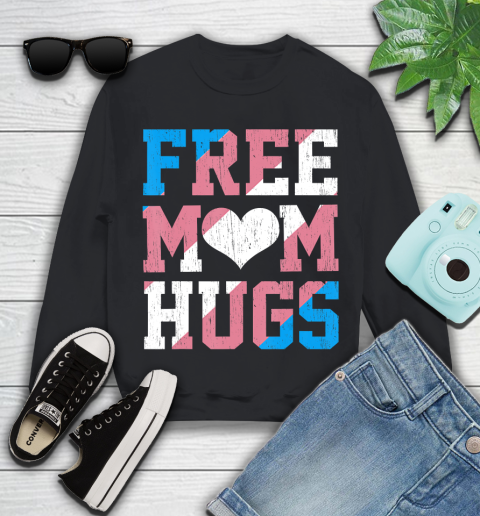 Nurse Shirt Vintage Free Mom Hugs Transgender Heart LGBT Pride Month T Shirt Youth Sweatshirt