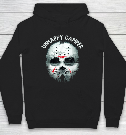 Scary Halloween Mens Camping Unhappy Camper Hoodie