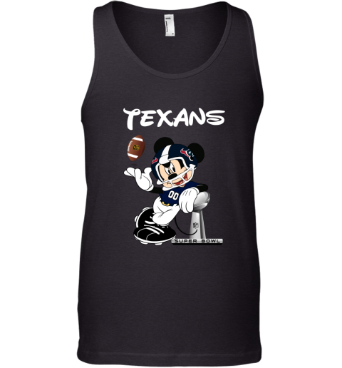 Mickey Texans Taking The Super Bowl Trophy Football Tank Top