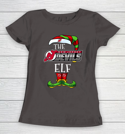 New Jersey Devils Christmas ELF Funny NHL Women's T-Shirt 7